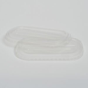 PET Lid of 6*8.5 PLA Laminated Food Tray-Anti Fog