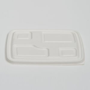 Pulp Lid for 4 Compartment Lunch Tray