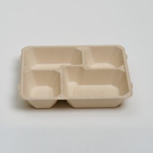 Pulp Lid of 4-Com Food Tray