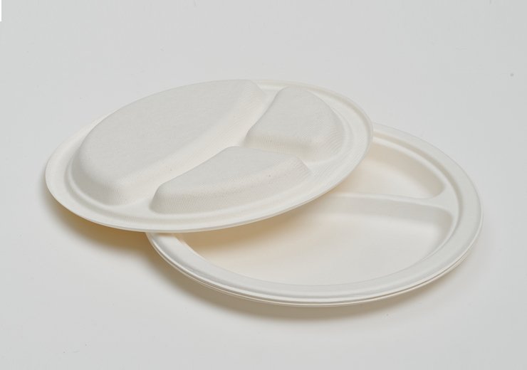 9" 3-compartment Plate