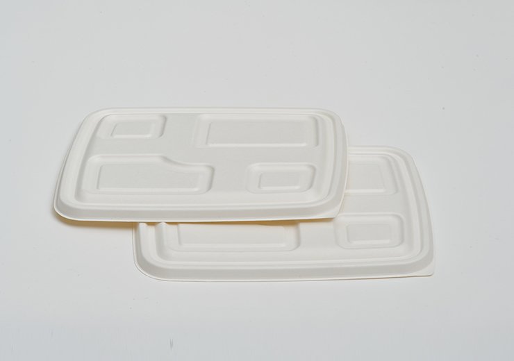 Pulp Lid for 4 Compartment Lunch Tray