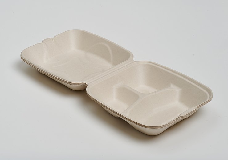 PFF 8" 3-Compartment Clamshell